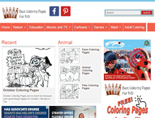 Tablet Screenshot of bestcoloringpagesforkids.com